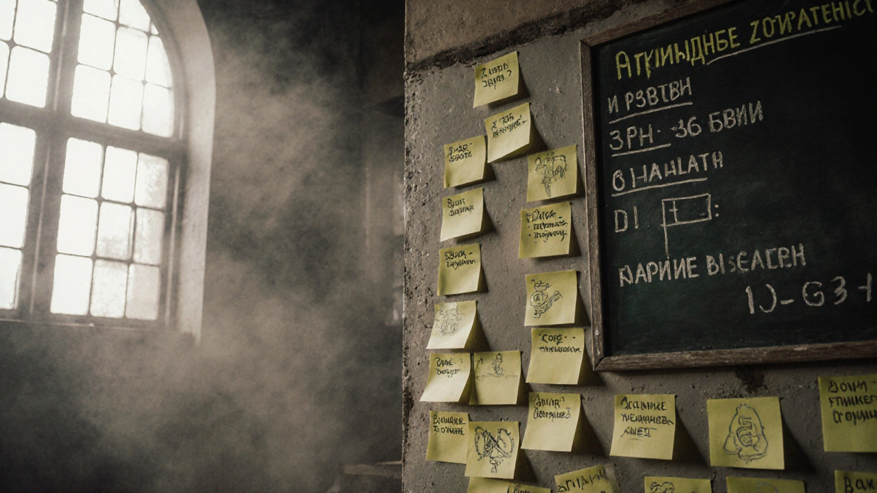 Стена с записками 'А что, если?' и списком спасённых ситуаций на заводе.