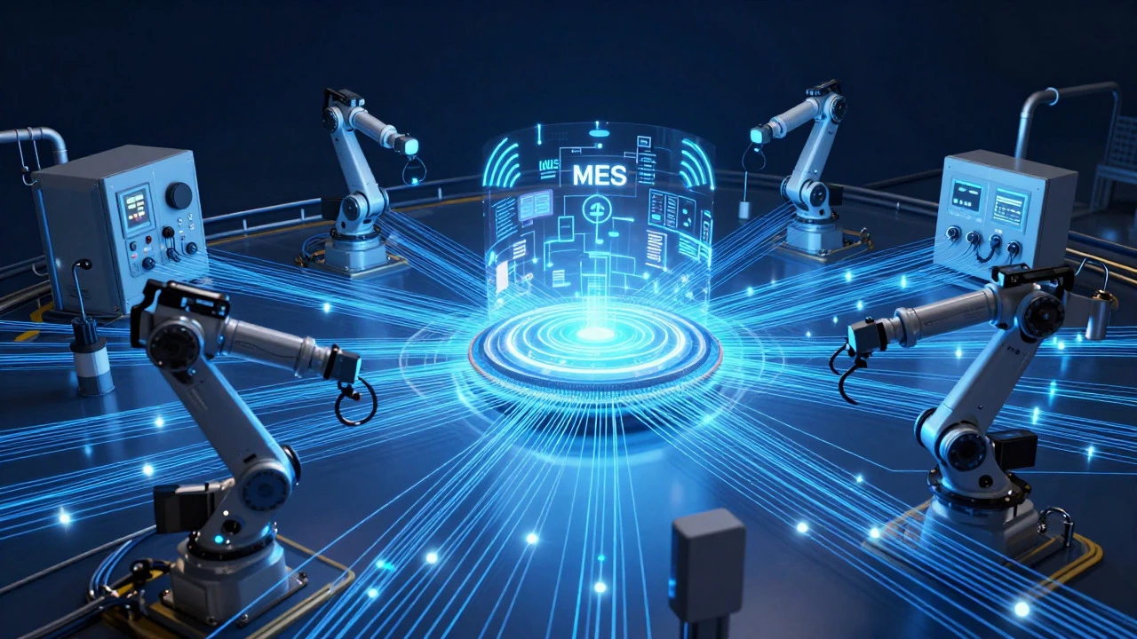 Схема интеграции IoT-датчиков и данных в умном производстве
