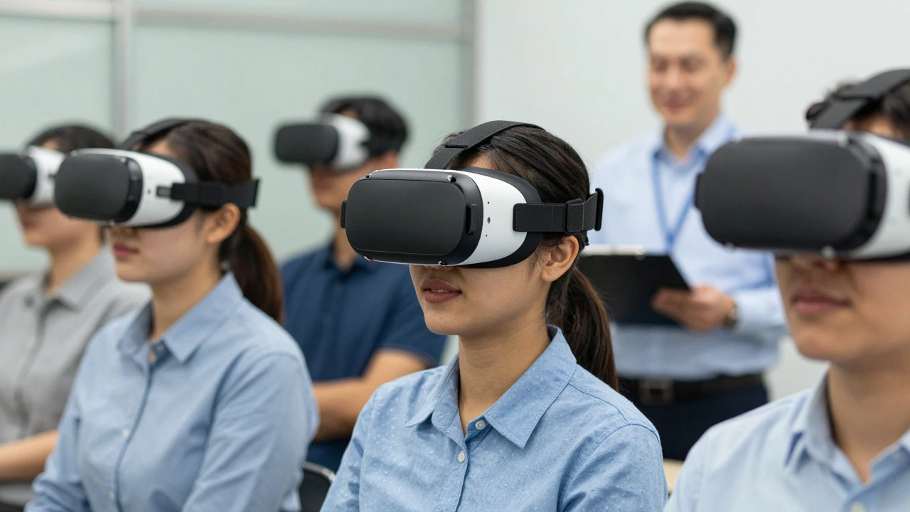 Сотрудники проходят обучение безопасности в VR